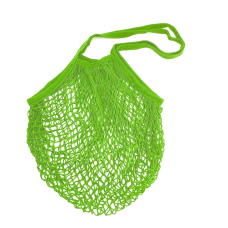Eco bag of mesh with long handles, light green