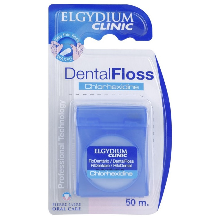 Elgydium Clinic Chlorhexidine Dental floss 50 m