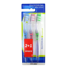 Elgydium Inter-Active Soft 2 Soft Toothbrushes + 1 Free