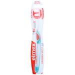 Elmex interX medium Medium stiffness toothbrush with short head, green