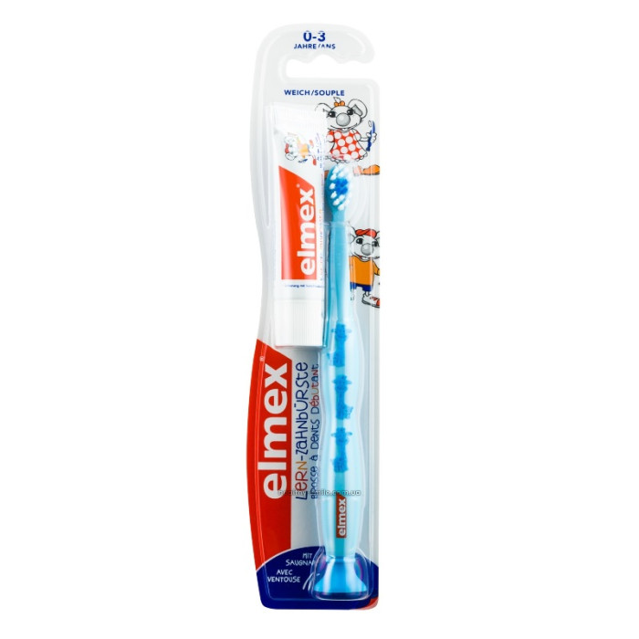 Elmex Lern Children's toothbrush soft (0-3 years), blue