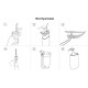 ENPULY Mini portable irrigator for oral cavity, pink, 130 ml