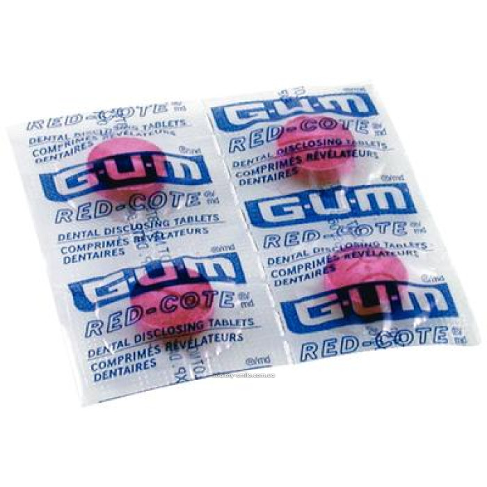 Gum Red Cote tablets for plaque indication, 4 pcs