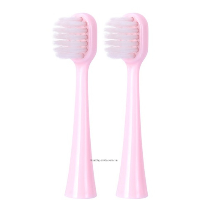 Happy Rabbit Nozzles for children's electric toothbrush Pink, 2 pcs