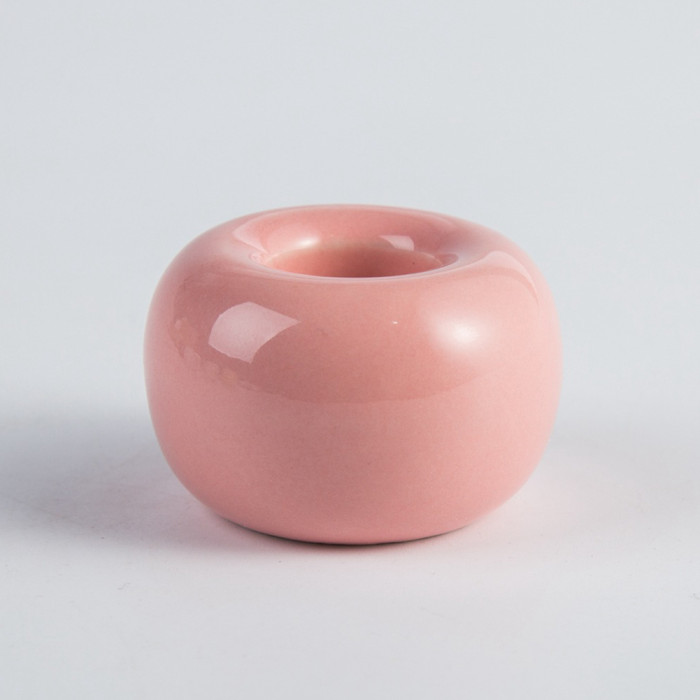 Ceramic stand for toothbrushes pink