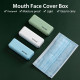 Container for storage of face mask, green