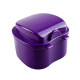 Container for storage of orthodontic structures and removable dentures, Purple