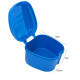 Container for storage of orthodontic structures and removable dentures, Blue