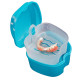 Контейнер для зберігання ортодонтичних конструкцій і знімних зубних протезів, Голубий