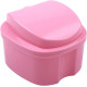 Container for storage of orthodontic structures and removable dentures, Pink