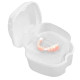 Container for storage of orthodontic structures and removable dentures, White