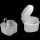 Container for storage of orthodontic structures and removable dentures, White