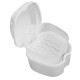 Container for storage of orthodontic structures and removable dentures, White