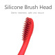 MCMEIICAO silicone electric ultrasonic toothbrush, red