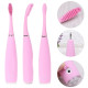 MCMEIICAO silicone electric ultrasonic toothbrush, pink