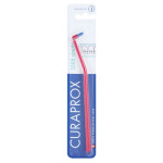 Curaprox Single 1009 Monobundle Toothbrush for Braces, Pink with Blue Bristles