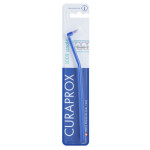 Curaprox Single 1009 Монопучковая зубная щетка для брекетов, синяя с фиолетовой щетиной