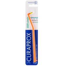 Curaprox Single 1009 Monobundle toothbrush for braces, orange with yellow bristles