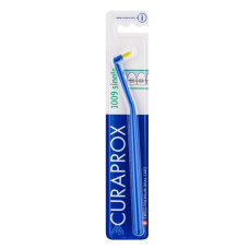 Curaprox Single 1009 Monobundle toothbrush for braces, blue with yellow bristles