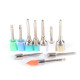 Set of brushes for polishing teeth, nylon, colored, 100 pcs