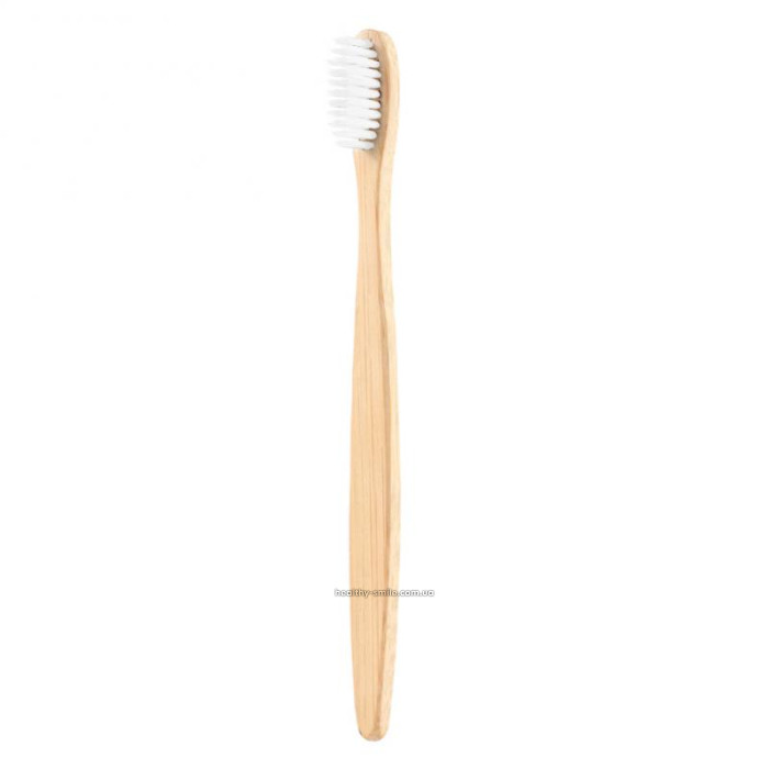 Newday bamboo toothbrush, medium hardness, white