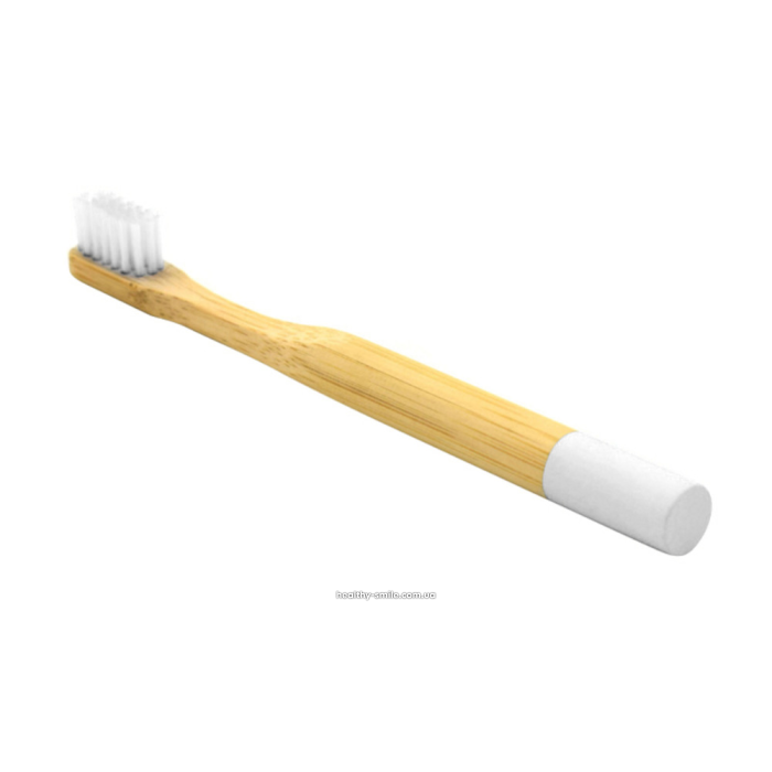 Newday kids children's bamboo soft toothbrush, white