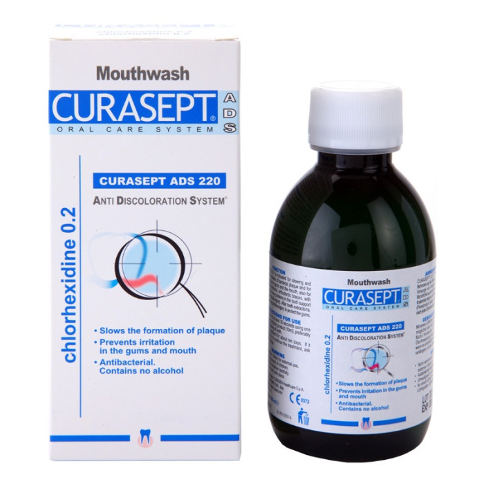 Ополіскувач Curaprox Curasept 0,20% хлоргексидину (200мл) ADS 220