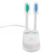 Philips Sonicare electric toothbrush holder and 2 attachments, white