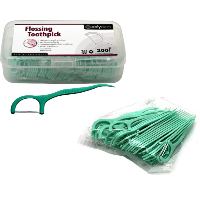PolyDent Flossing Toothpick зубочистки, 50 шт