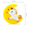 Teether unicorn, yellow
