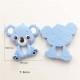 Teether in the shape of a koala, blue