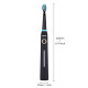 SEAGO SG-958 ultrasonic toothbrush 8 replaceable nozzles, black