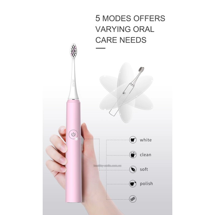 SEAGO SG-972 ultrasonic toothbrush, pink