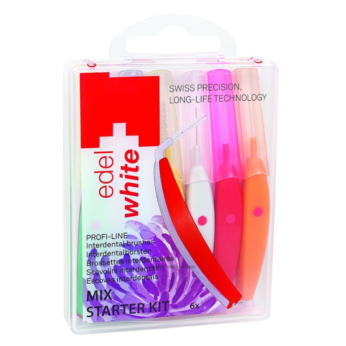 Profi-Line brushes for interdental spaces Edel White MIX, 6 pcs