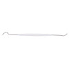 Stainless steel dental probe with plastic handle