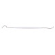 Stainless steel dental probe with plastic handle