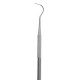 Dental probe with double-sided stainless steel hook