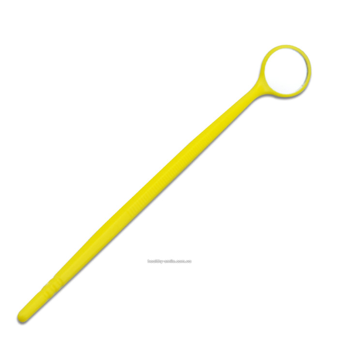 Dental mirror for the oral cavity, yellow