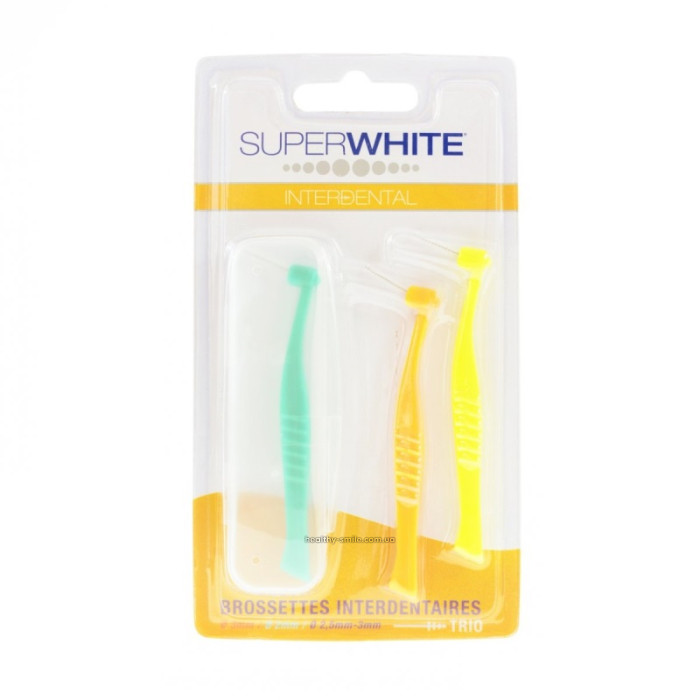 Superwhite Interdental TRIO set of 3 interdental brushes + box