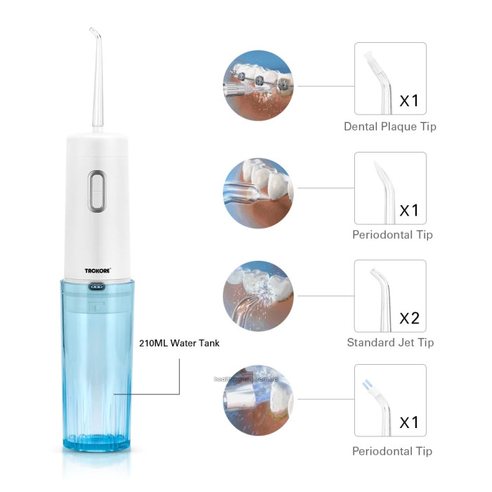 Tackore TK-XF01 Portable Irrigator for Oral Care, Blue