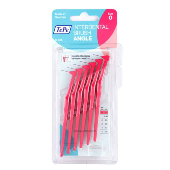 TEPE Interdental Brush Angle 0.4 mm interdental brushes 6 pcs