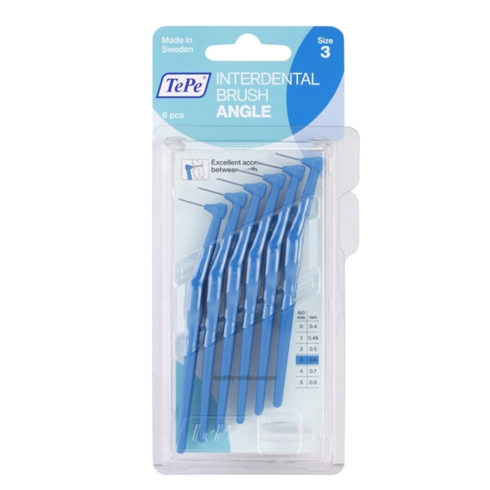 TEPE Interdental Brush Angle 0.6 mm interdental brushes 6 pcs