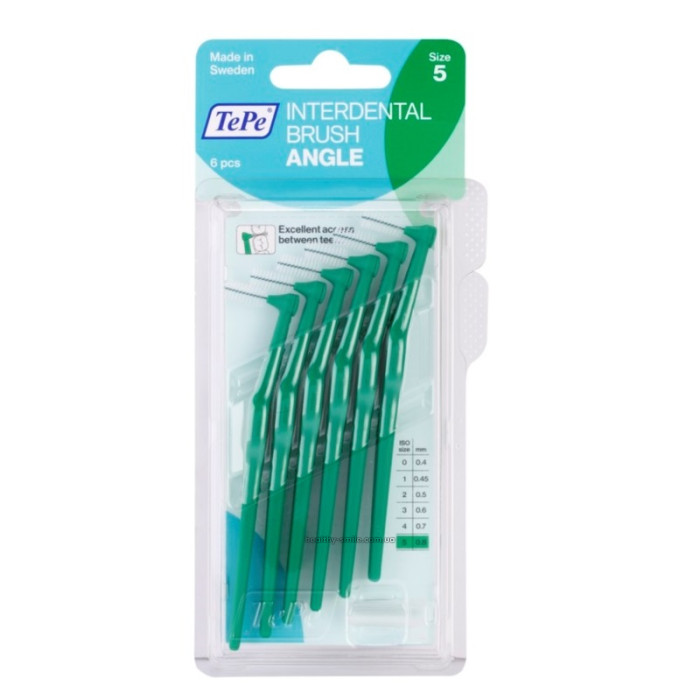 TEPE Interdental Brush Angle 0.8 mm interdental brushes 6 pcs