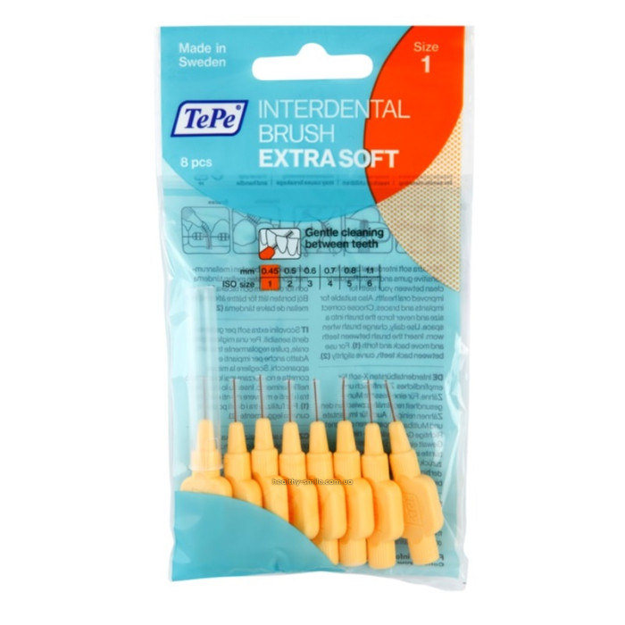 TEPE Interdental Brush Extra Soft 0,45 мм міжзубні щіточки 8 шт