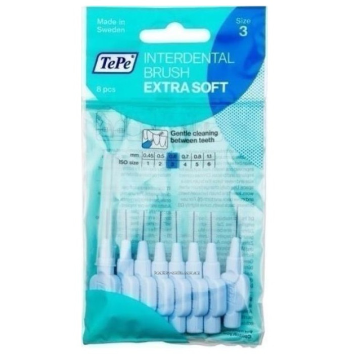 TEPE Interdental Brush Extra Soft 0,6 мм міжзубні щіточки 8 шт