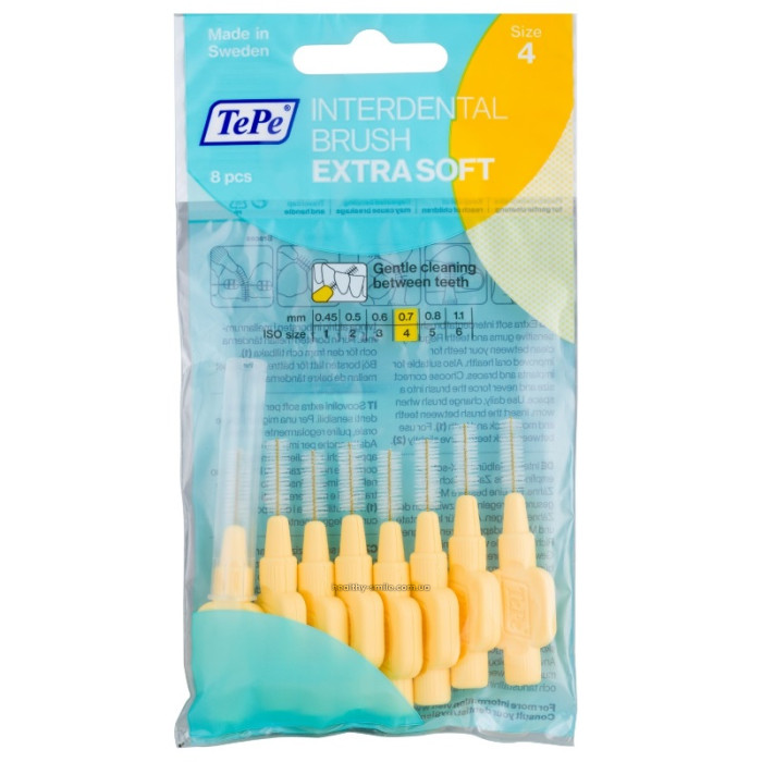 TEPE Interdental Brush Extra Soft 0,7 мм міжзубні щіточки 8 шт