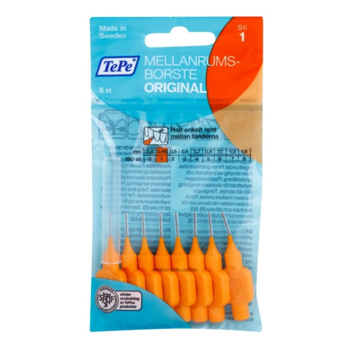 TEPE Interdental Brush Original 0.45 mm interdental brushes 8 pcs