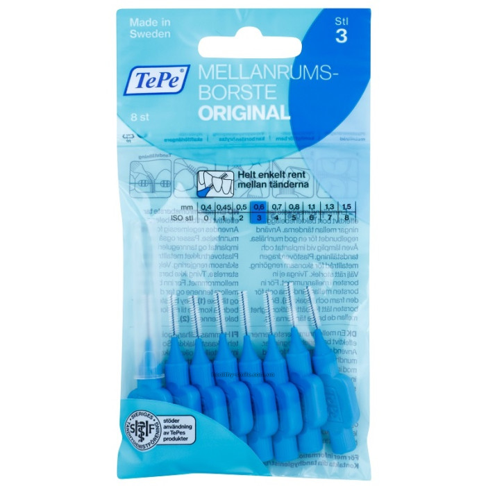 TEPE Interdental Brush Original 0.6 mm interdental brushes 8 pcs