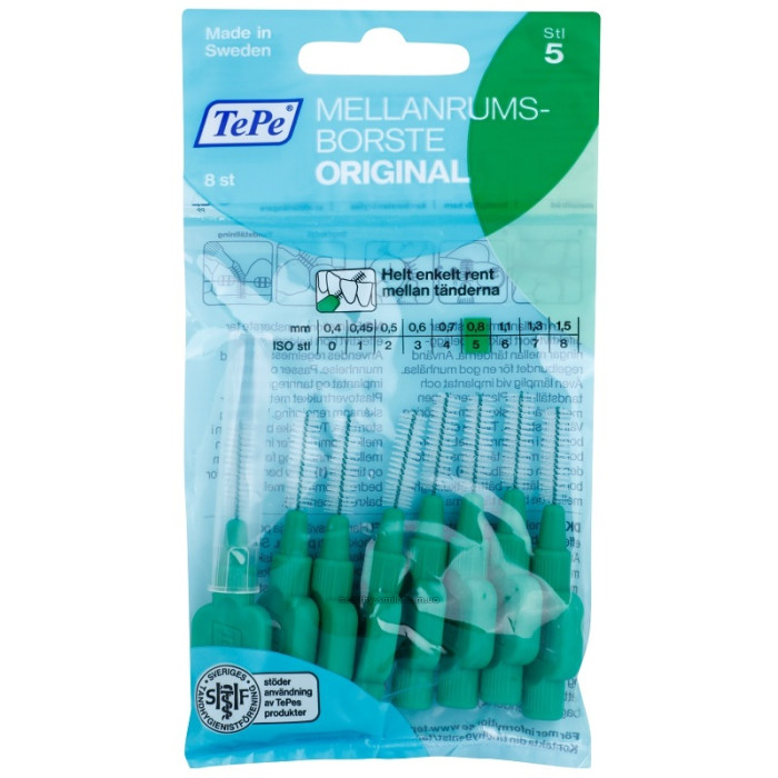 TEPE Interdental Brush Original 0.8 mm interdental brushes 8 pcs