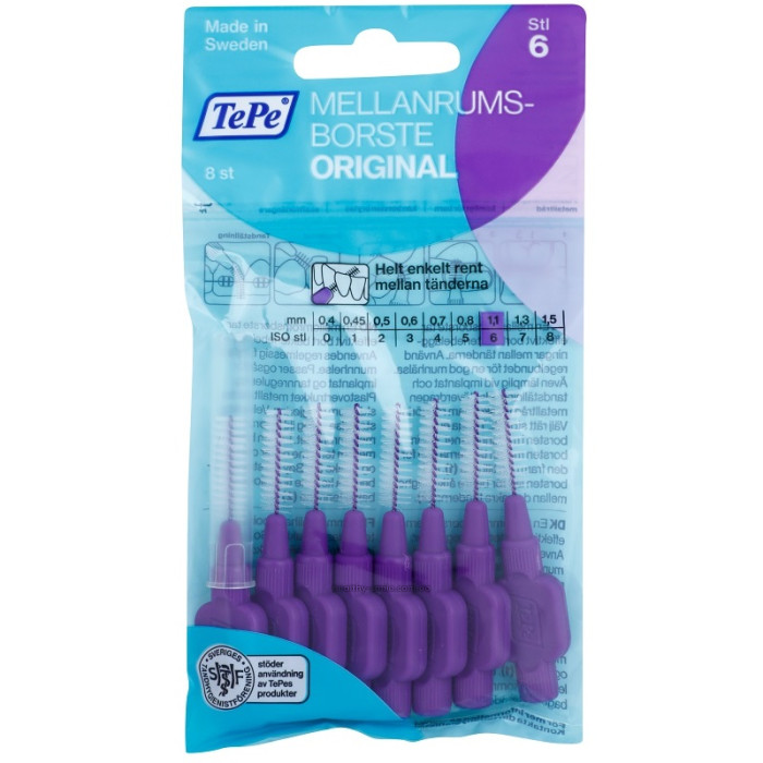 TEPE Interdental Brush Original 1,1 мм міжзубні щіточки 8 шт